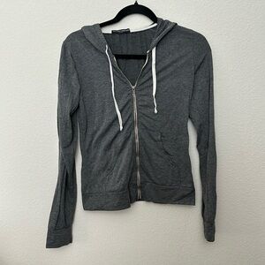 Brandy Melville Grey Zipper Jacket